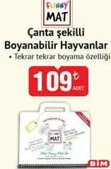 FUNNY MAT ÇANTA ŞEKİLLİ BOYANABİLİR HAYVANLAR fiyat ve kampanya bilgisi